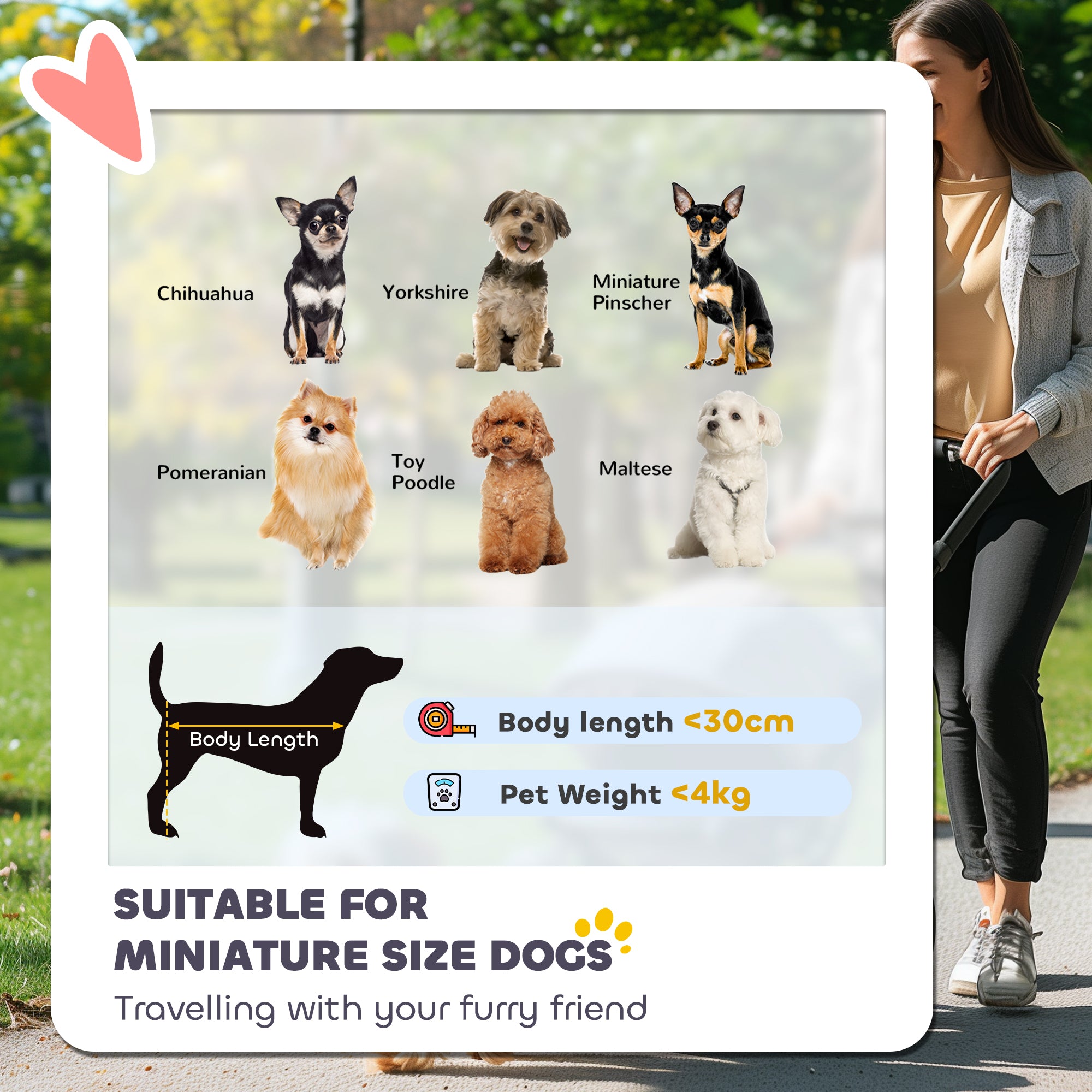 PawHut Umbrella Structure Dog Stroller, Lightweight & Portable Dog Pram w/ Shoulder Strap, Storage Bag & Cup Holder, Light Grey - North Peak Garden Furniture