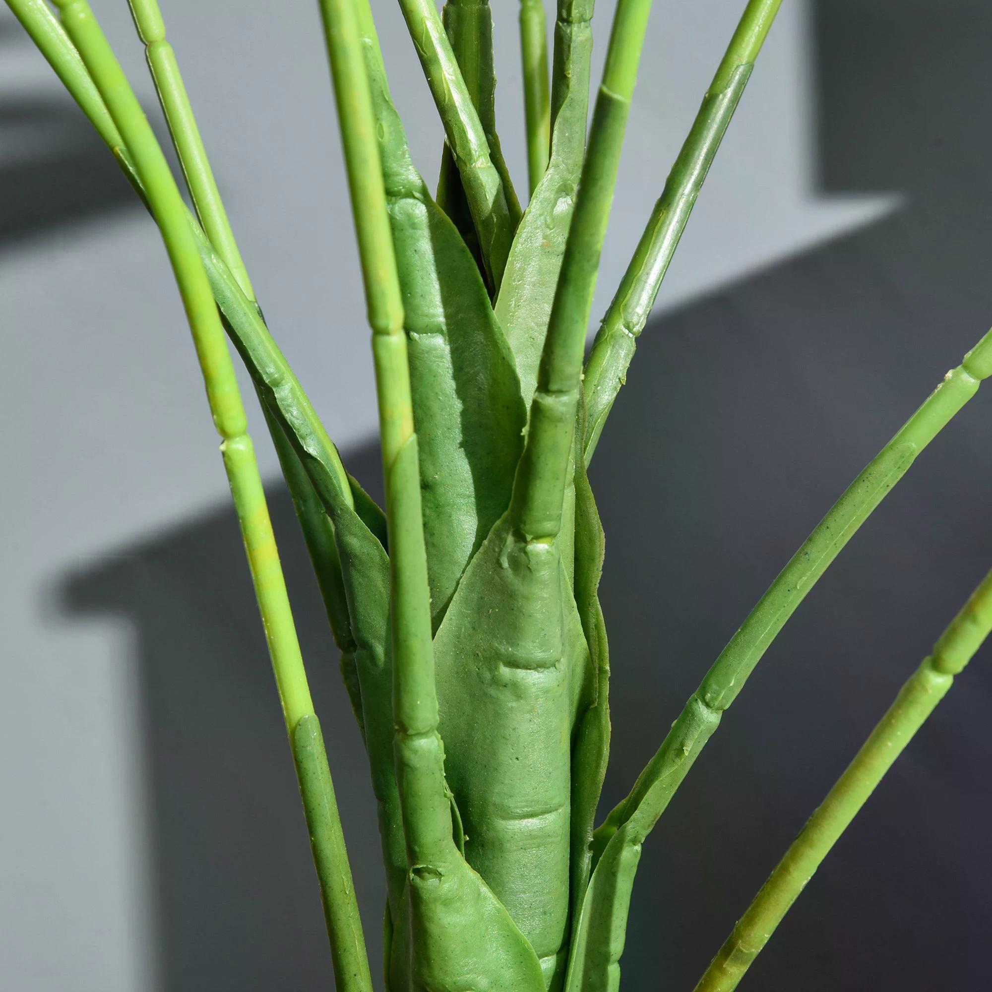 Outsunny Artificial Greenery: Lifelike Monstera Deliciosa Plant with 13 Leaves & Pot for Indoor/Outdoor Décor