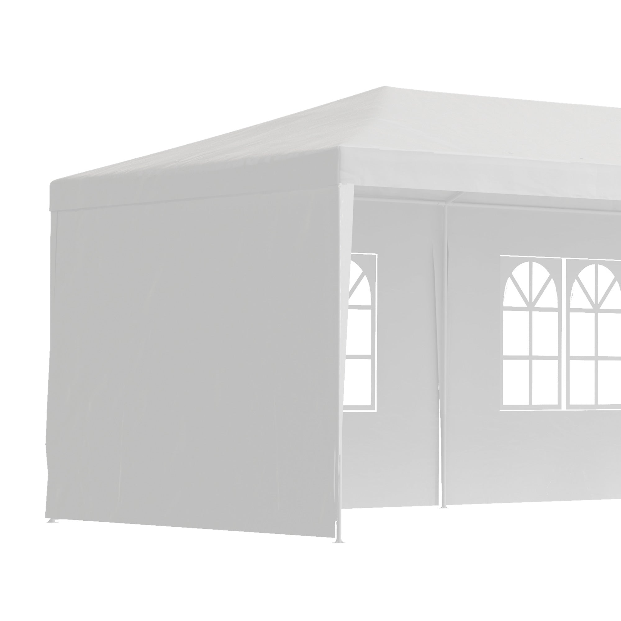 Outsunny Garden Gazebo Marquee Party Wedding Tent Canopy (9m x 3m) - White - North Peak Garden Furniture
