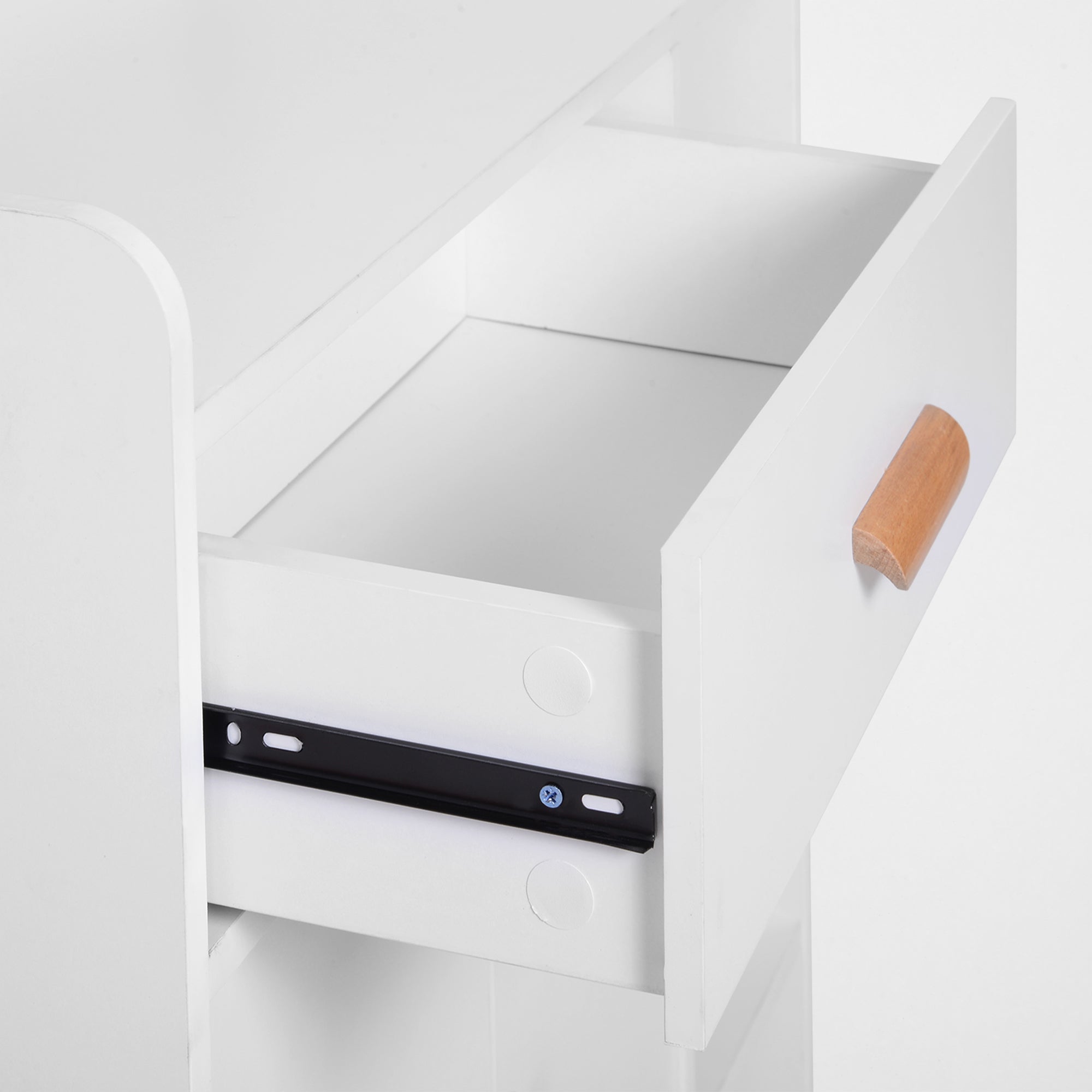 HOMCOM Sideboard, Side Cabinet, Floor Cupboard with Storage Drawer for Hallway, Kitchen, Bedroom, Living Room, White - North Peak Garden Furniture