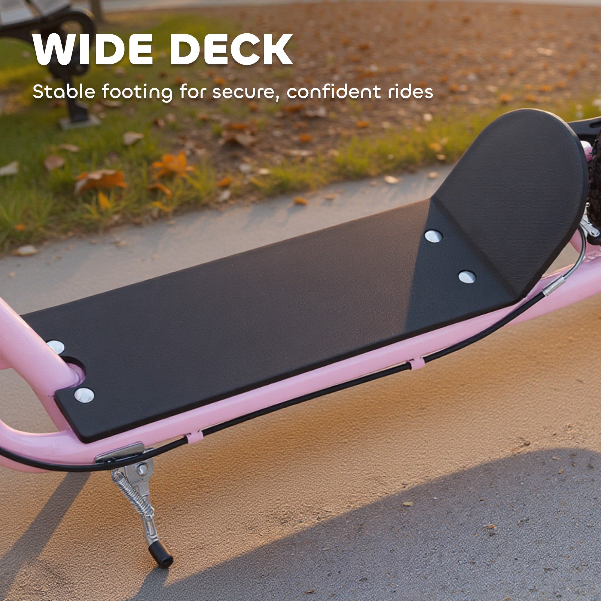 HOMCOM Teen Stunt Scooter Push Kick Scooters for Kids with Rubber Wheels Adjustable Handlebar Front Rear Dual Brakes Kickstand, for 5+ Years, Pink
