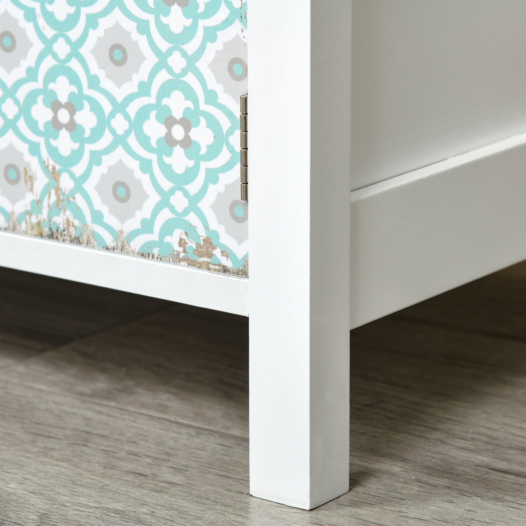 HOMCOM Drawer Table Sideboard Multi-purpose Storage Chest Shabby Chic Entryway Living Room Bedroom Furniture Organizer Unit - North Peak Garden Furniture