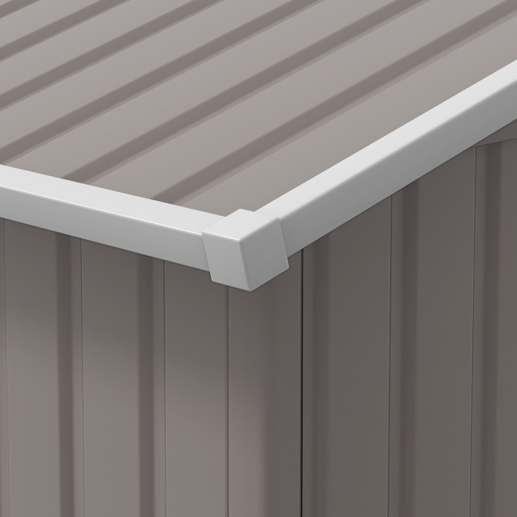 Outsunny 13 x 11ft Garden Metal Storage Shed Outdoor Storage Shed with Foundation Kit Ventilation & Doors, Light Grey - North Peak Garden Furniture