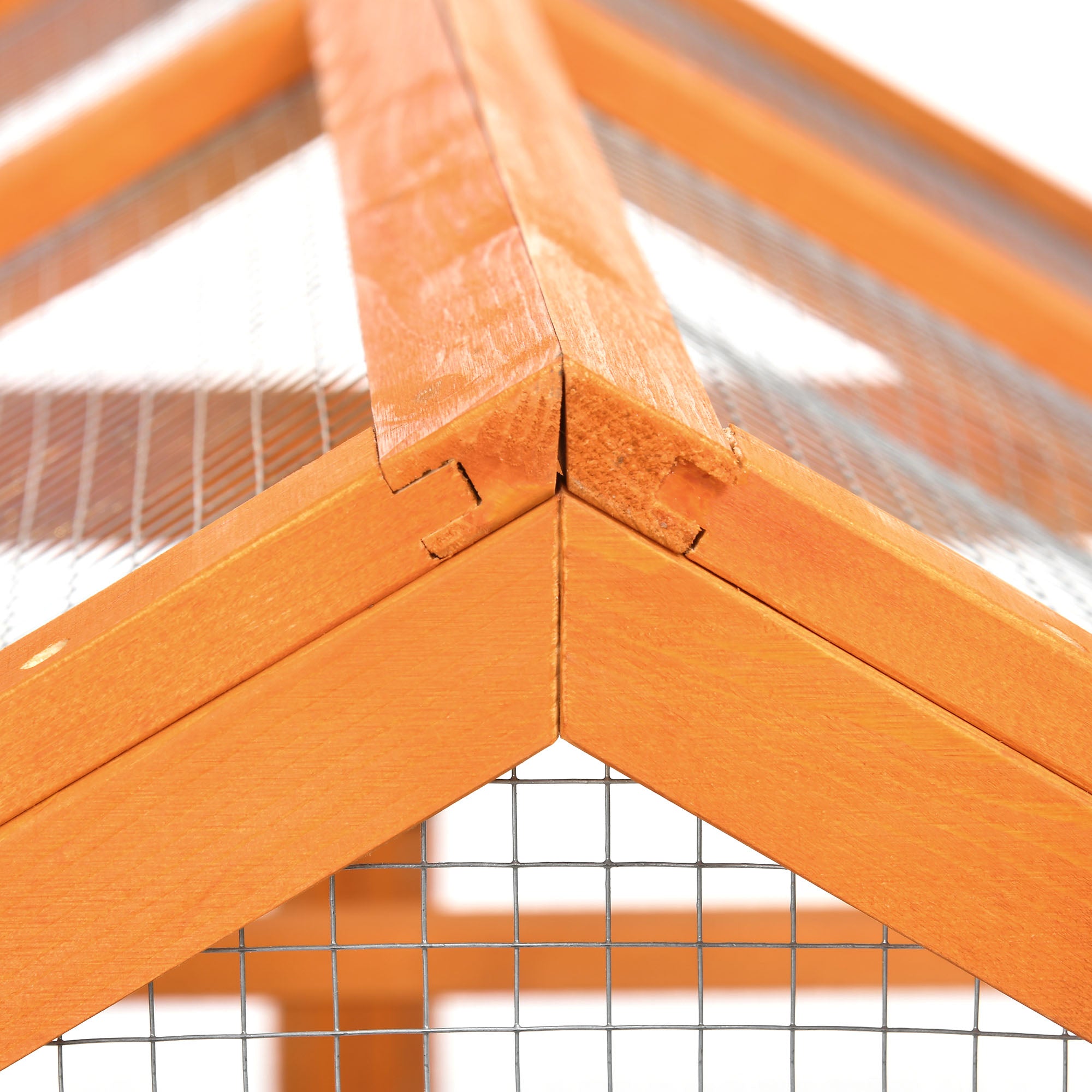 PawHut Large Chicken Run, Wooden Chicken coop, with Combinable Design - Wood Effect - North Peak Garden Furniture