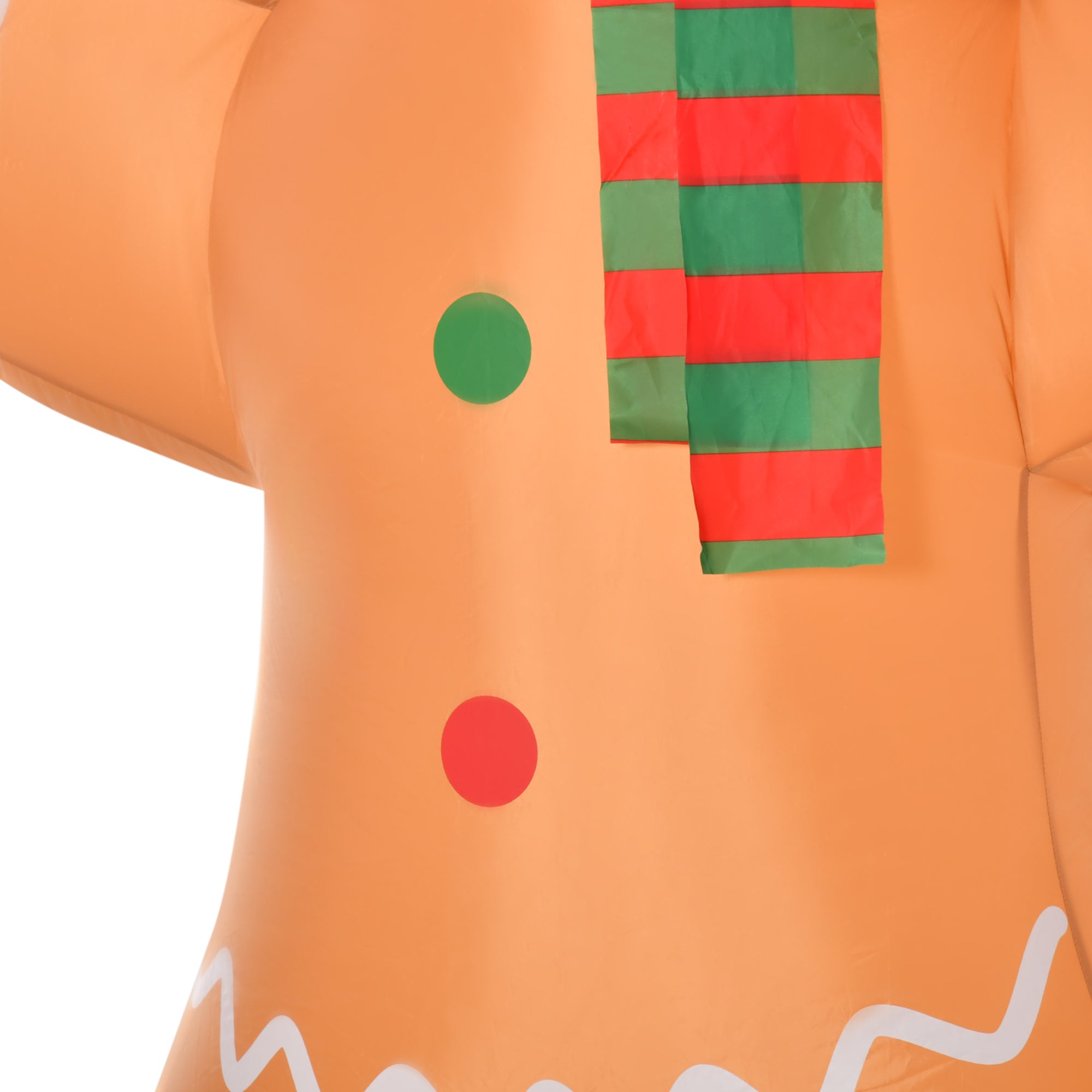 HOMCOM 8ft Christmas Inflatable Gingerbread Man, Lighted Blow Up Yard Decor Indoor Outdoor Garden Lawn Party Prop - North Peak Garden Furniture