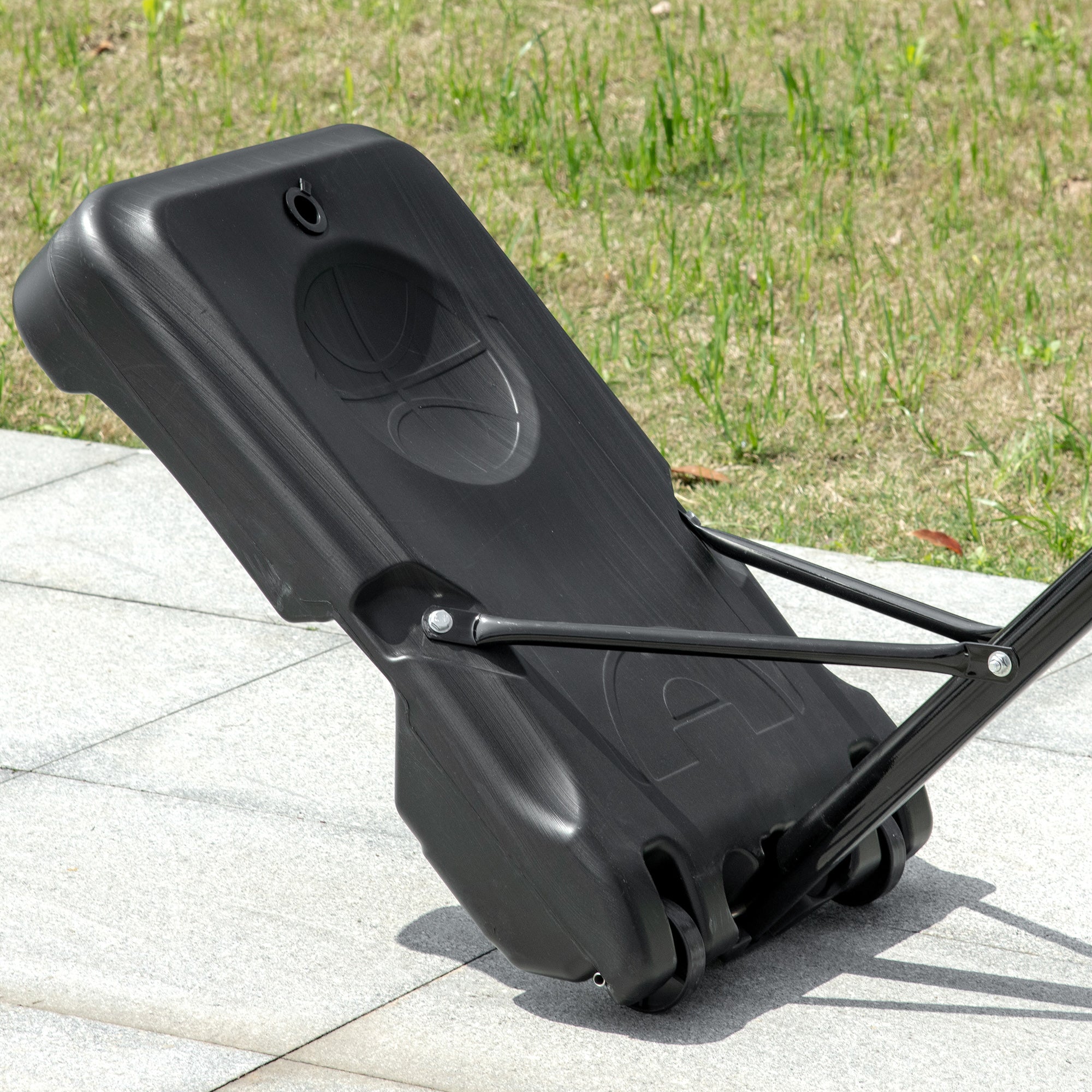 HOMCOM Adjustable Basketball Hoop and Stand, with Wheels and Weight Base Blue - North Peak Garden Furniture