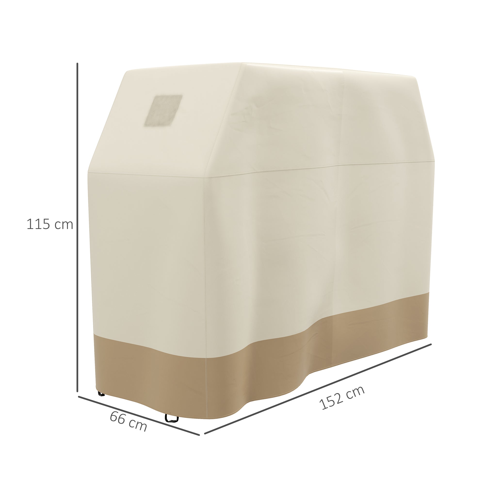 Outsunny 66W x 152Lcm PU Coated Protective Grill Cover - Beige - North Peak Garden Furniture