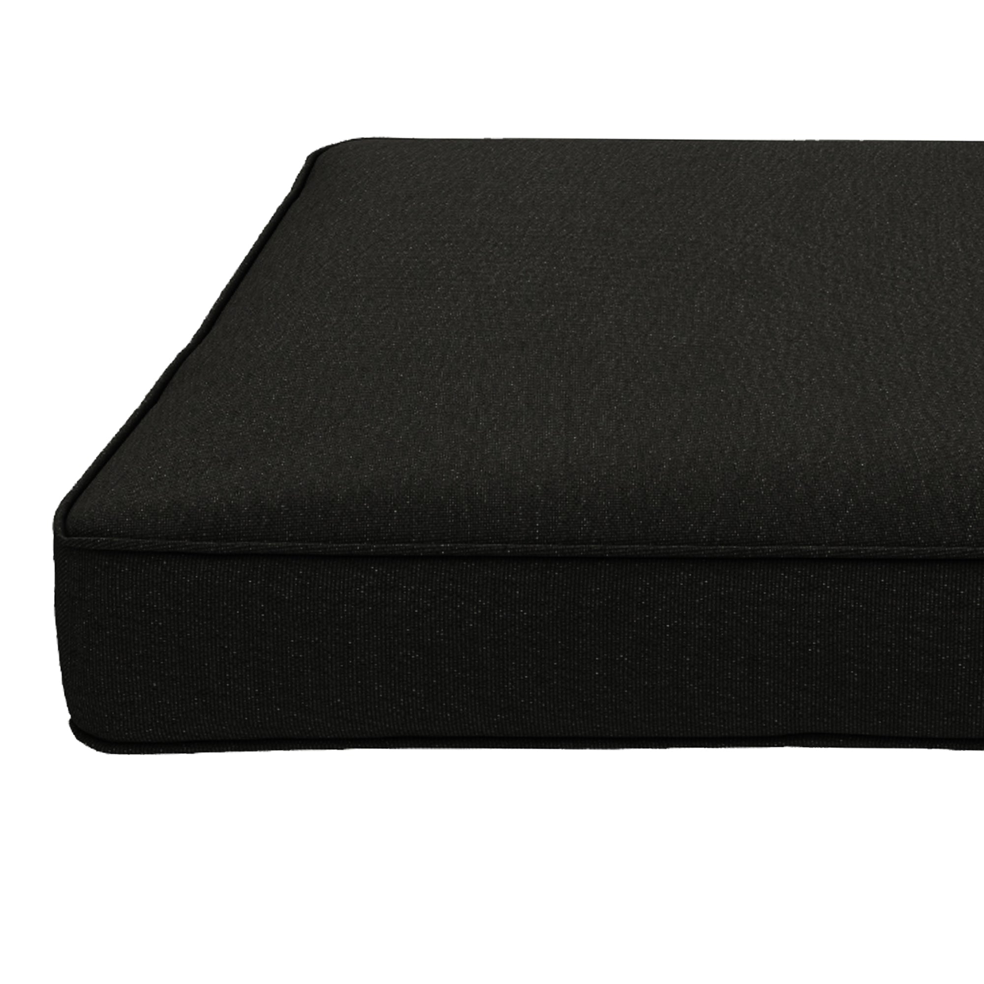 Outsunny 4-Piece Seat Cushions Pillow Replacement, Patio Chair Cushions Set with Ties for Indoor Outdoor, Black - North Peak Garden Furniture