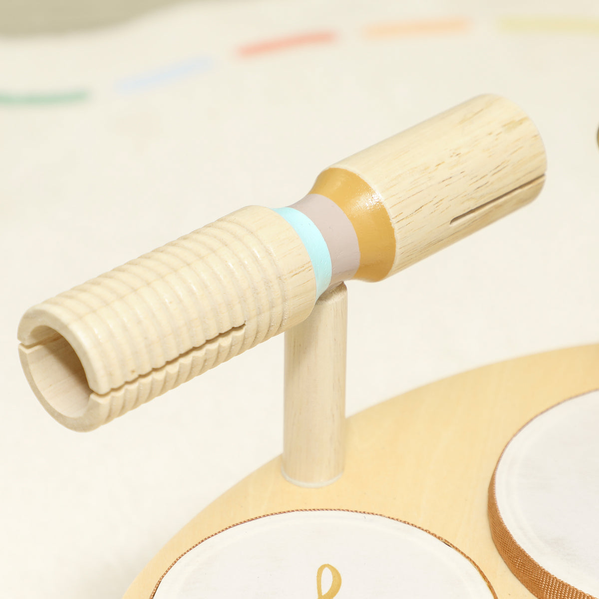 AIYAPLAY Baby Drum Kit, Wooden Kids Musical Instruments with Drums and Xylophone, Gifts for Girls Boys Birthday, Natural