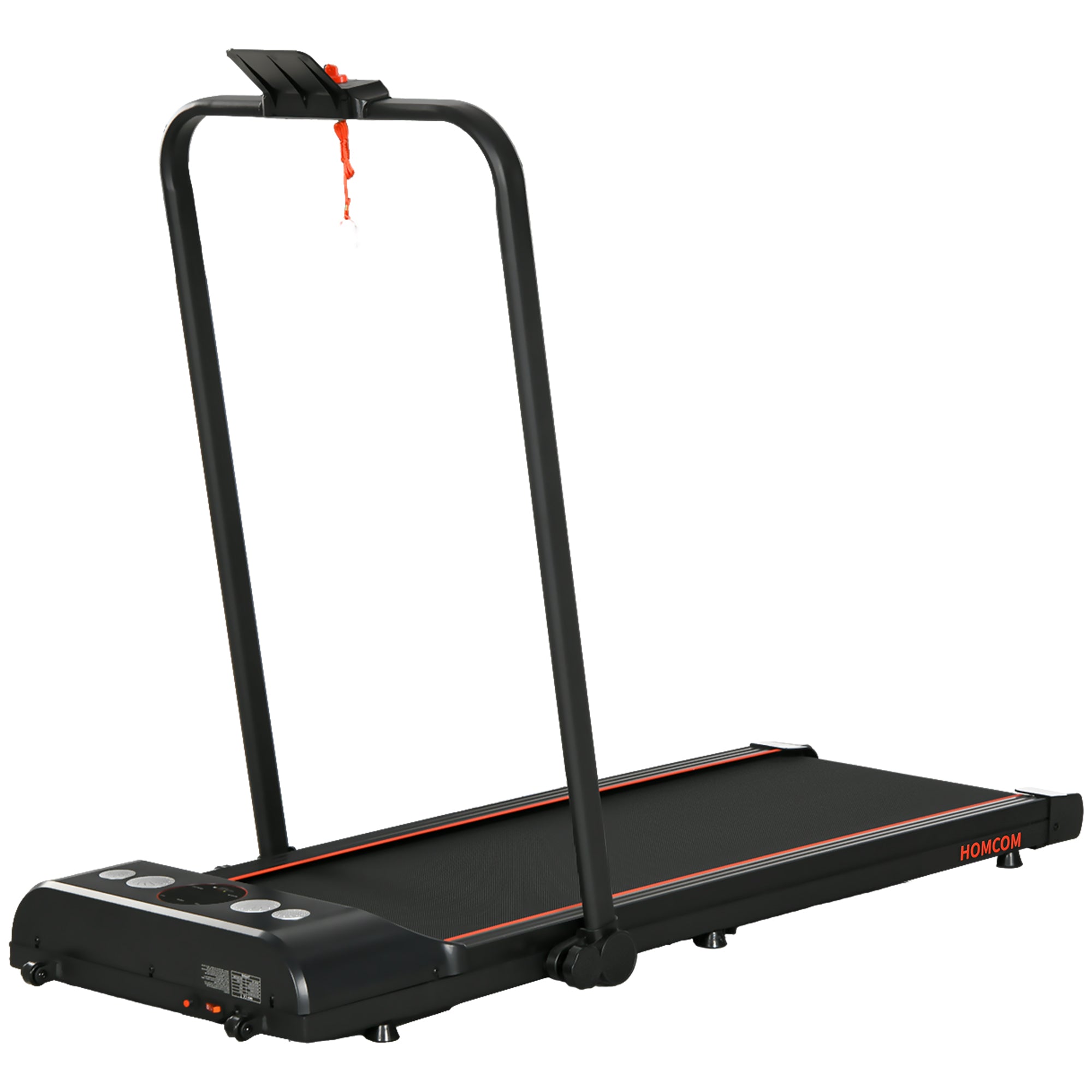 HOMCOM Foldable Walking Treadmill, with LED Display, for Home, Office & Fitness Studio