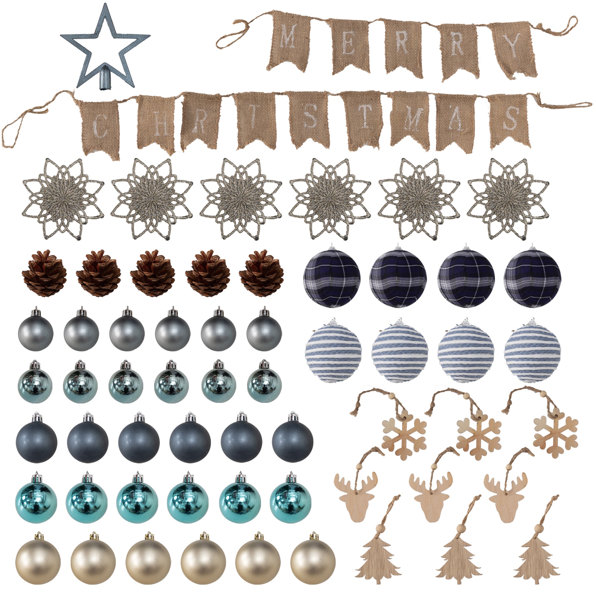 HOMCOM 5ft Pre-Lit and Xmas Tree with Decorations - North Peak Garden Furniture