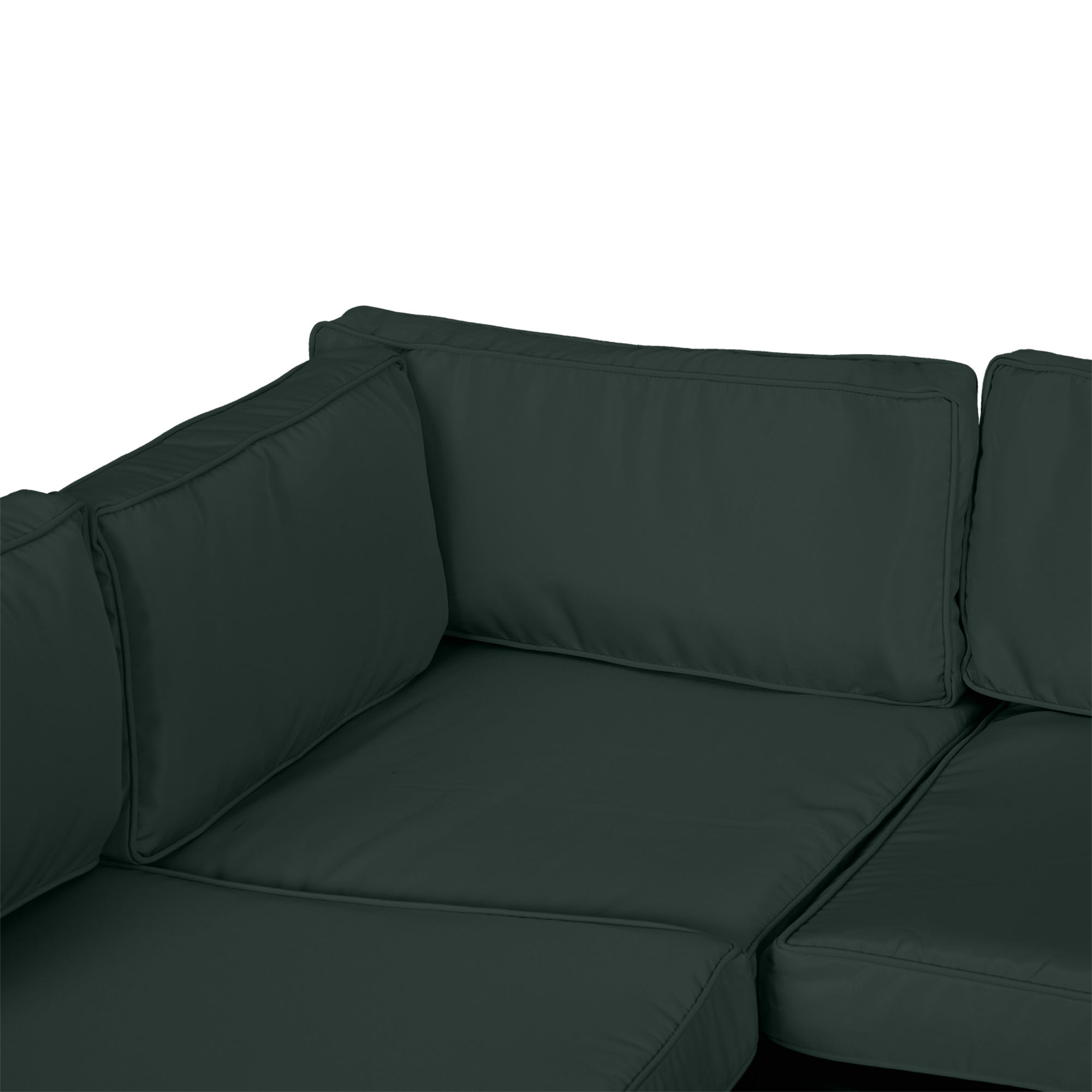 Outsunny Garden Rattan Sofa Cushion Polyester Cover Replacement Outdoor- No Cushion Included, Dark Grey - North Peak Garden Furniture