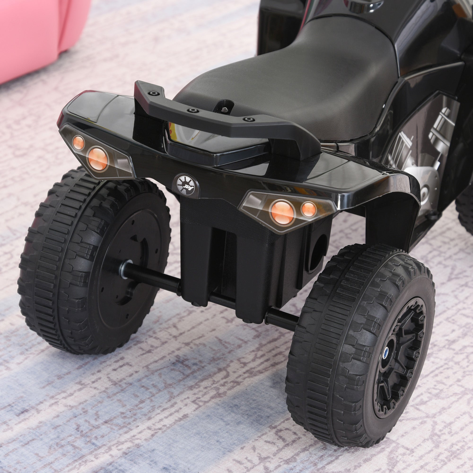 HOMCOM No Power Kids Ride on Toy Foot-to-Floor Sliding Quad for 18-36 Months, Black - North Peak Garden Furniture