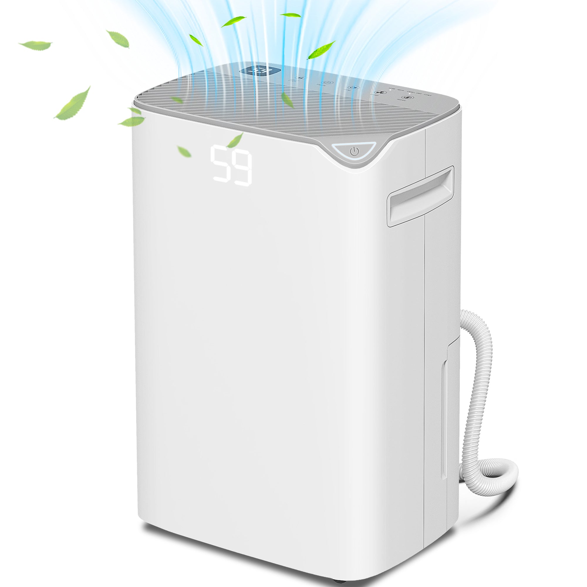 HOMCOM 20L/Day Dehumidifier, with Filter - White - North Peak Garden Furniture