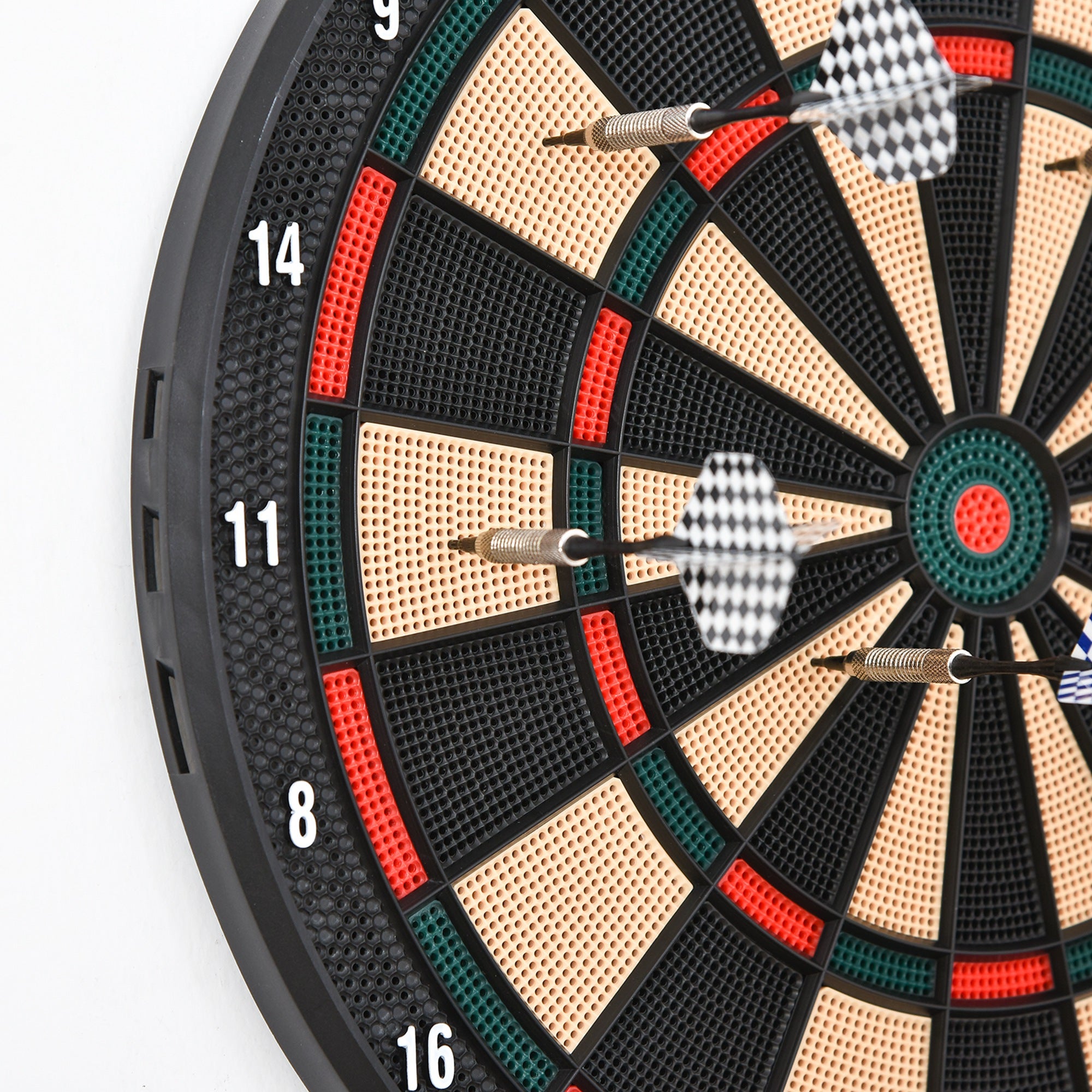HOMCOM LCD Electronic Dartboard Set Features 26 Games w/ 185 Variations and Include 6 Darts Multi-Game Option Ready-to-Play - North Peak Garden Furniture