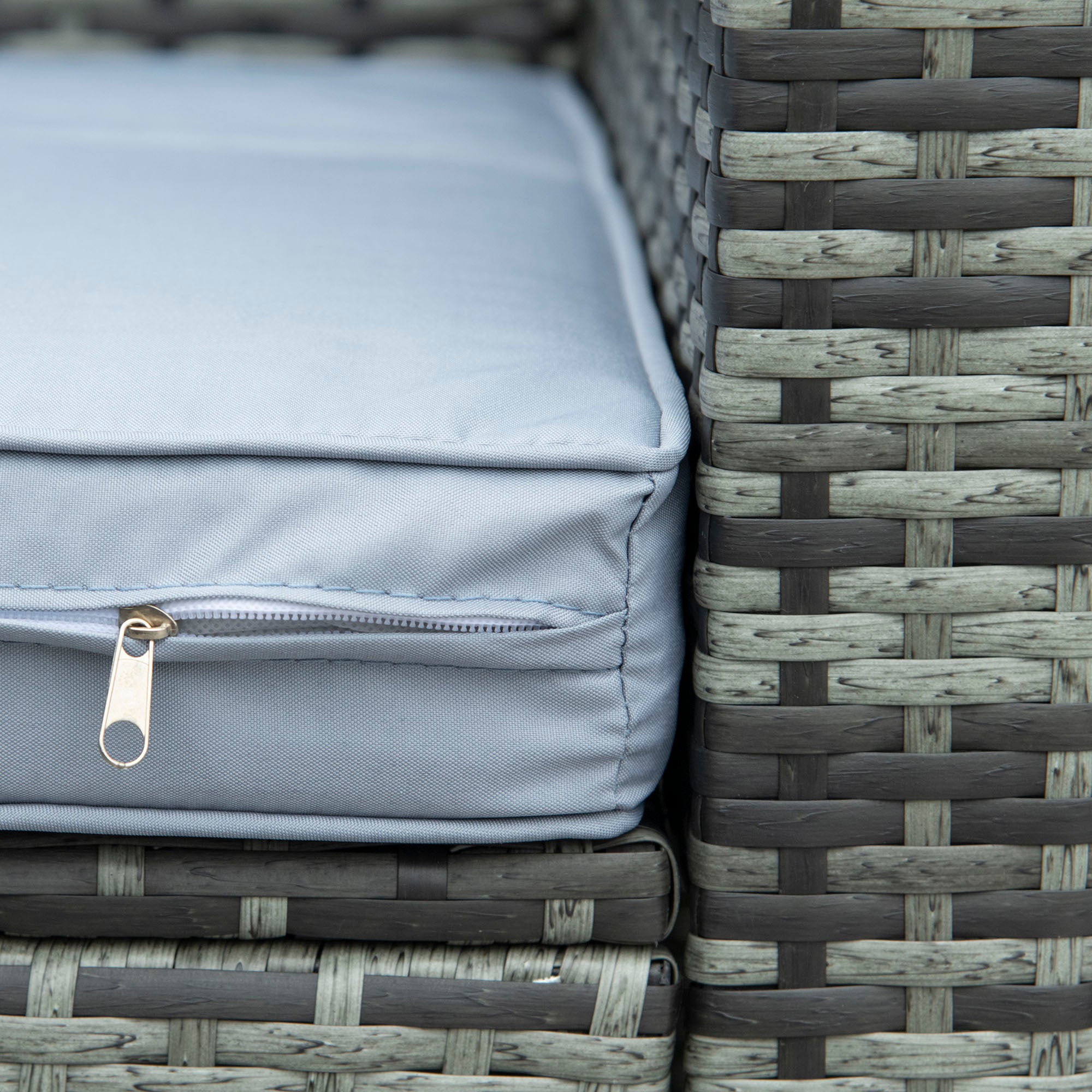 Outsunny Four-Piece Rattan Sofa Set - Grey