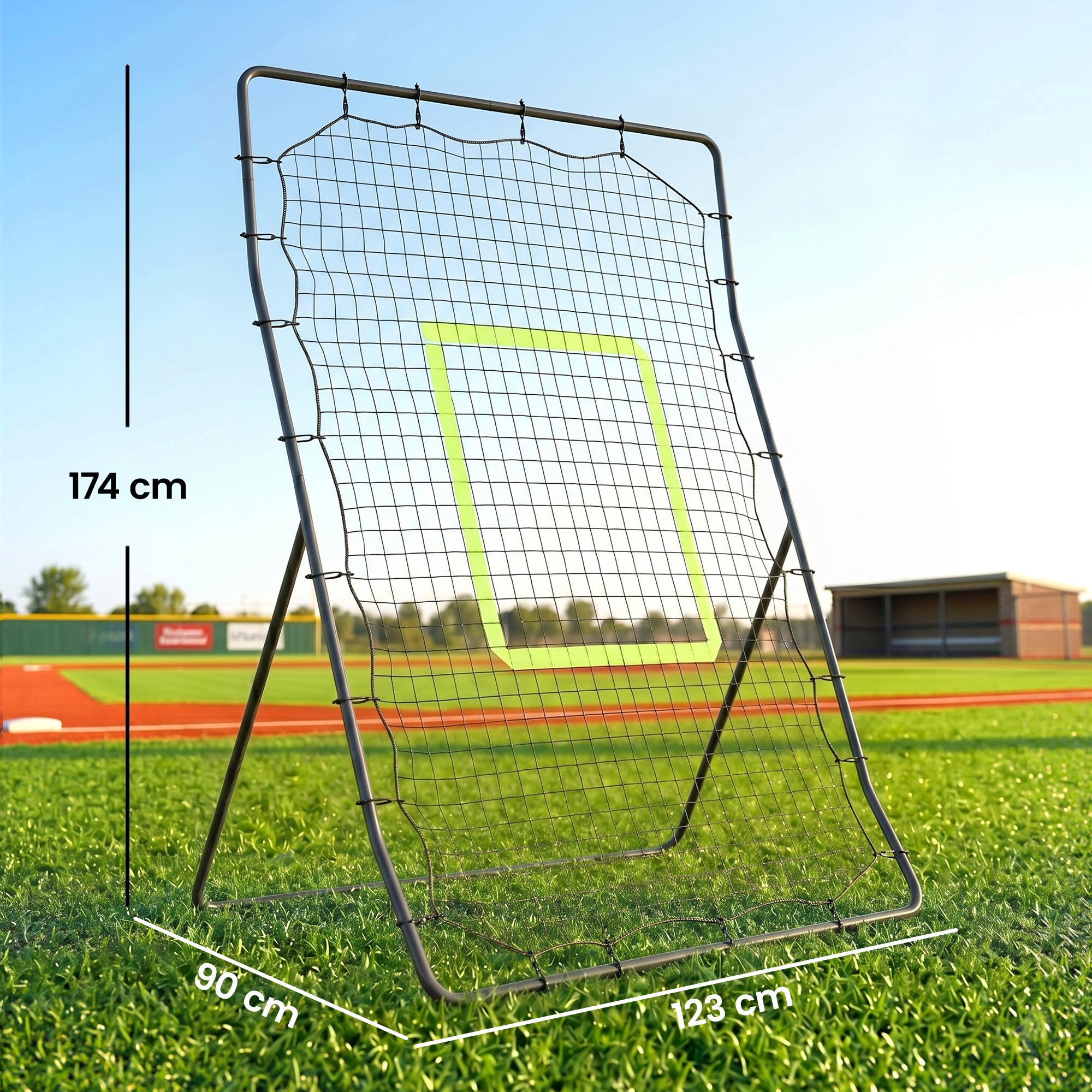 HOMCOM Baseball Rebounder Net Teens Adults Game Spot Softball Training Aid Practise Target Strike Shot Goal Play
