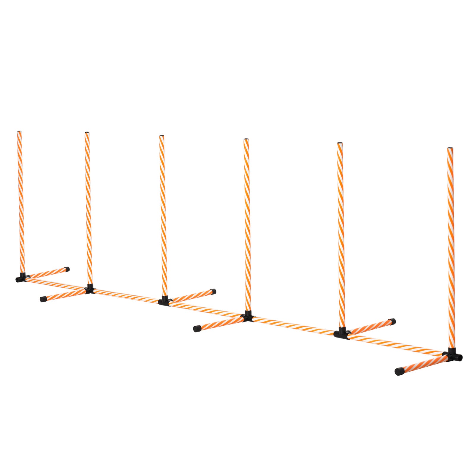 PawHut Dog Agility Equipment Pet Outdoor Training Play Run Obstacle w/ 6 Weaves Poles Whistle Carrying Bag - North Peak Garden Furniture