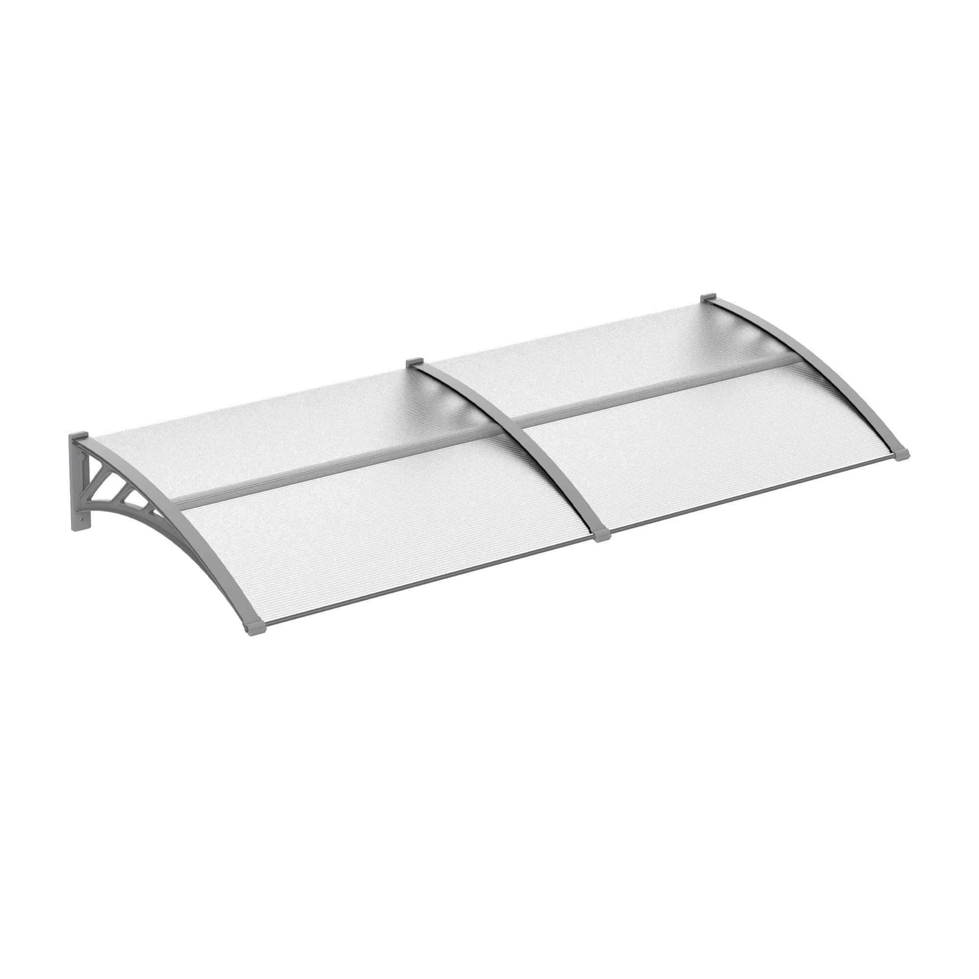Outsunny Door Canopy Awning Outdoor Window Rain Shelter Cover for Front/Back Door Porch Clear 196 x 75cm - North Peak Garden Furniture