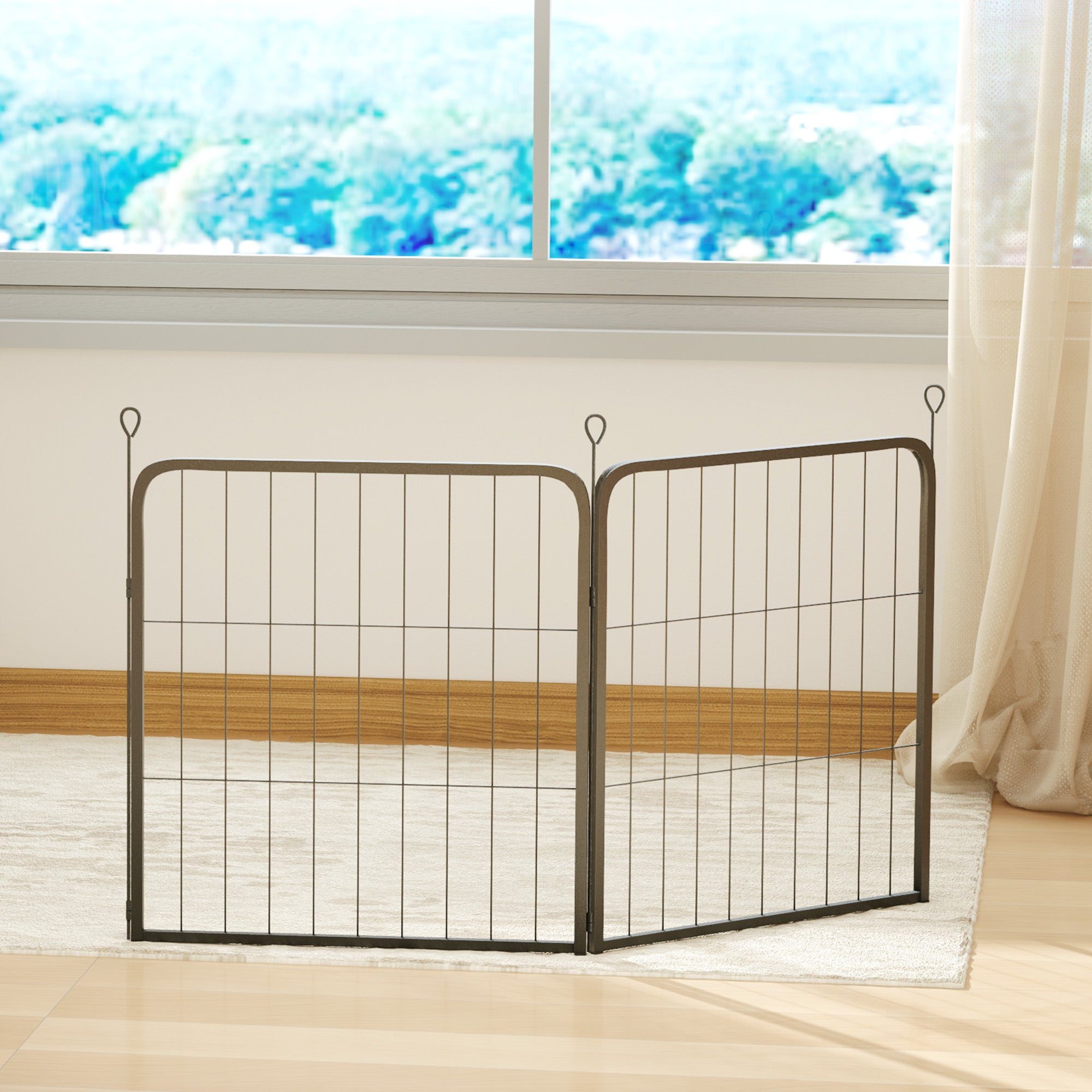 PawHut 2 Piece Dog Pen Expansion Pack for 60cm High Animal Pen with 3 Connecting Stakes - North Peak Garden Furniture