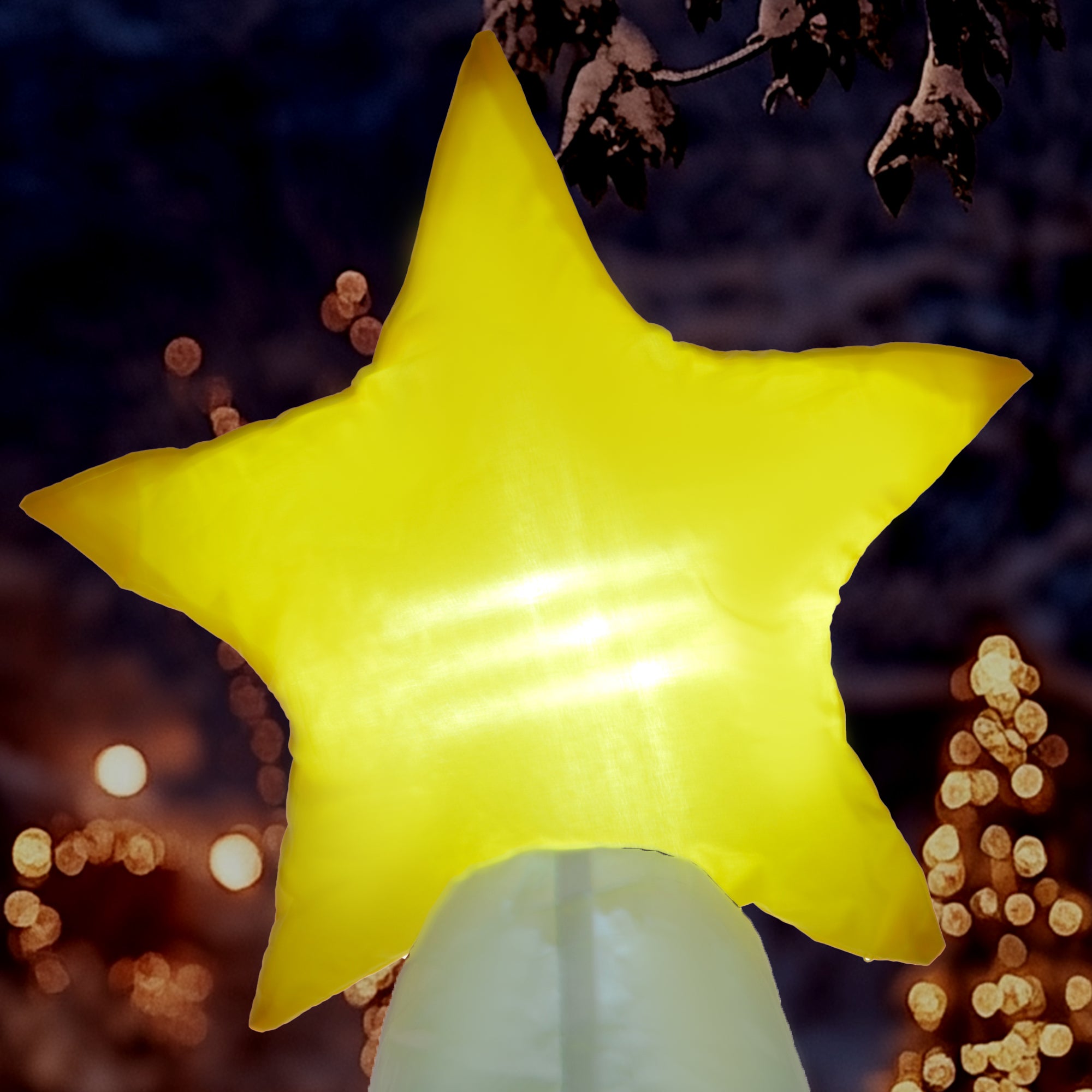 HOMCOM 7ft Christmas Inflatable Decoration Santa Claus and Christmas Tree with Rotating Magic Ball Light, Blow-Up Outdoor LED Yard Display for Lawn Garden Party - North Peak Garden Furniture