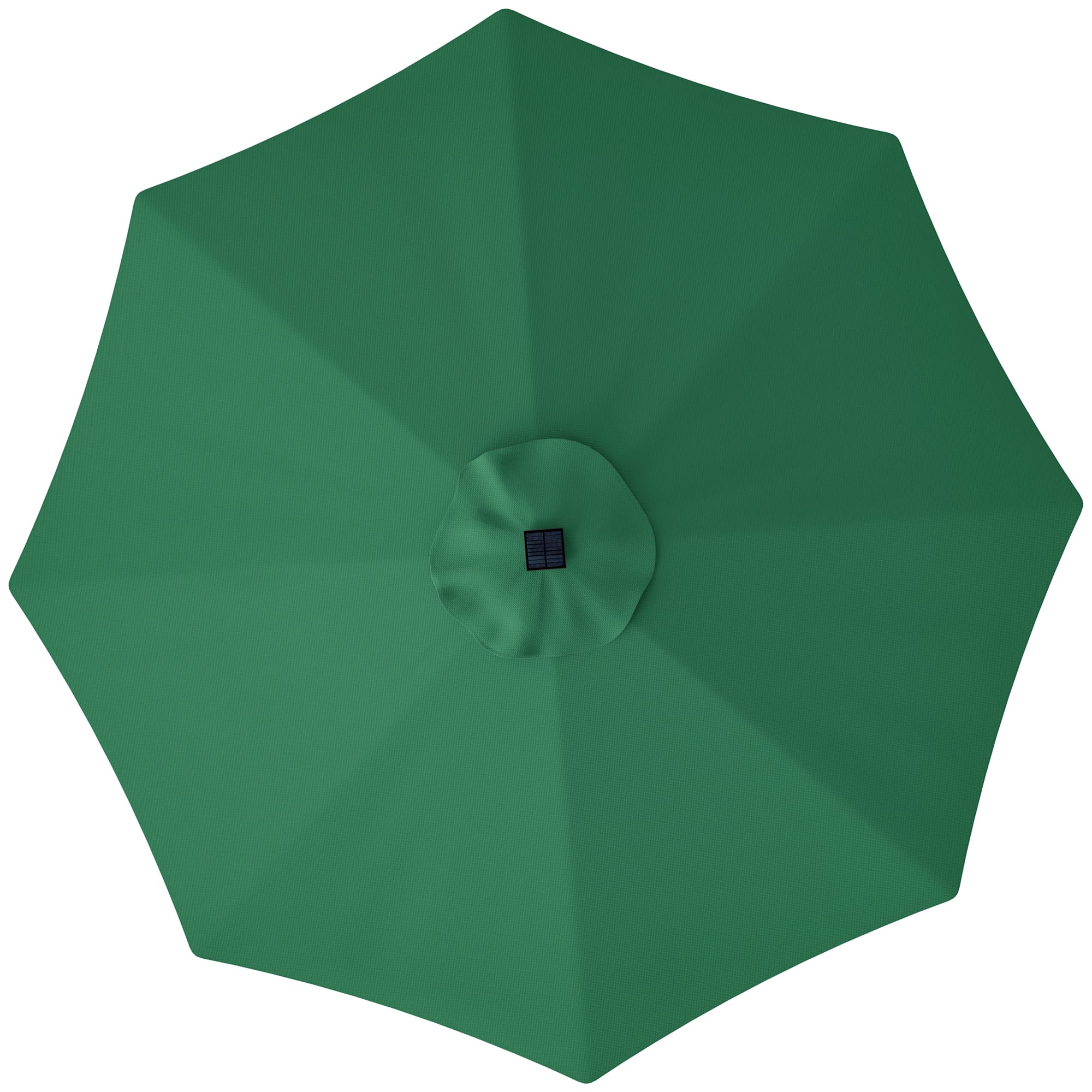 Outsunny 3 m Replacement Parasol Canopy with Top Vent, UPF 50+ Garden Parasol Replacement Canopy, 8 Rib Parasol Cover Replacement Fits Various Frames, Green - North Peak Garden Furniture